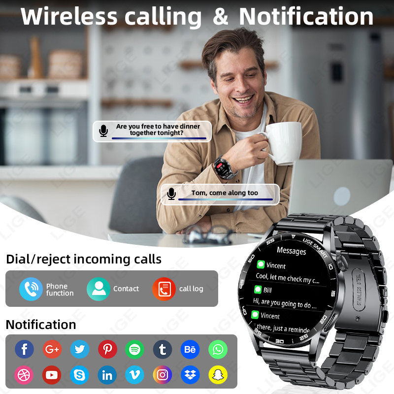 LIGE Men Fashion Smart Watch S - Women Fashion Week 2026 のレビューと価格