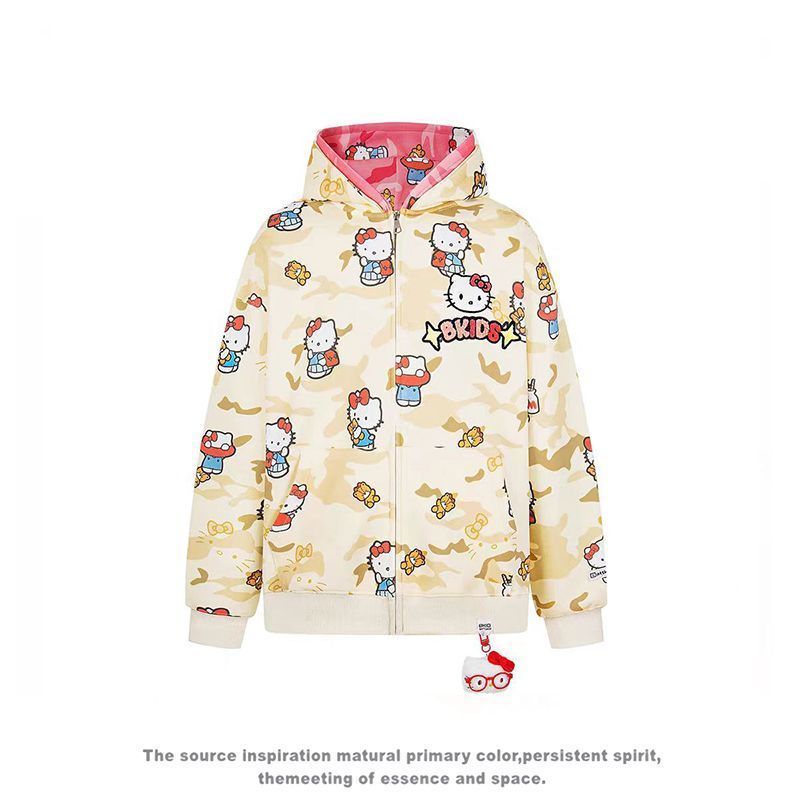 Ins New Hello Kitty Bapes Camo - Women Fashion Jackets のレビューと価格