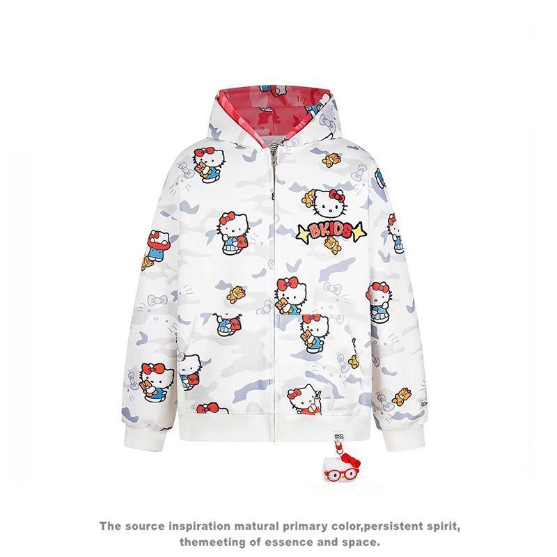 Ins New Hello Kitty Bapes Camo - Women Fashion Jackets のレビューと価格