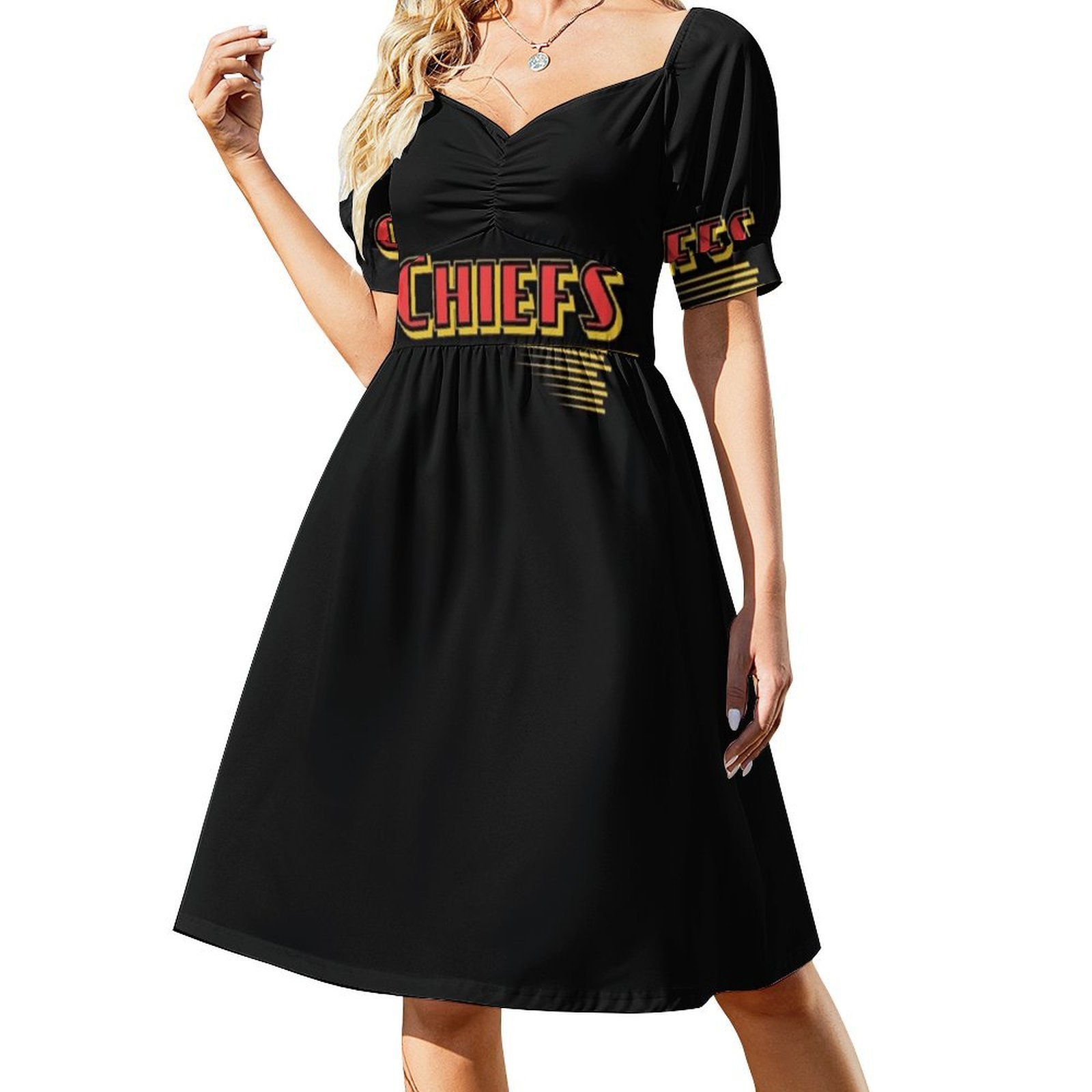 Kc Chiefs Retro Graphic Red Ye - Smocked Dress Women のレビューと価格