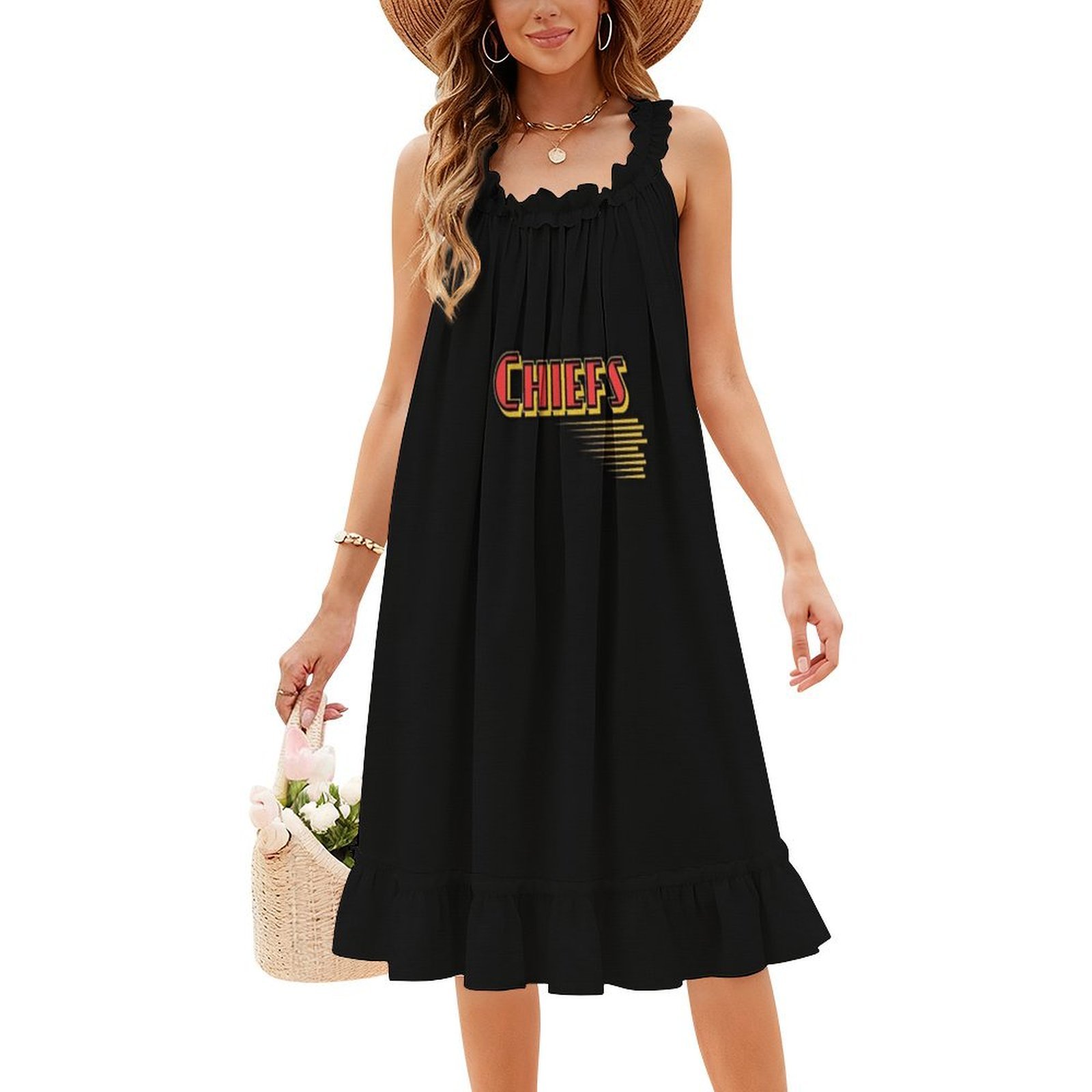 Kc Chiefs Retro Graphic Red Ye - Smocked Dress Women のレビューと価格