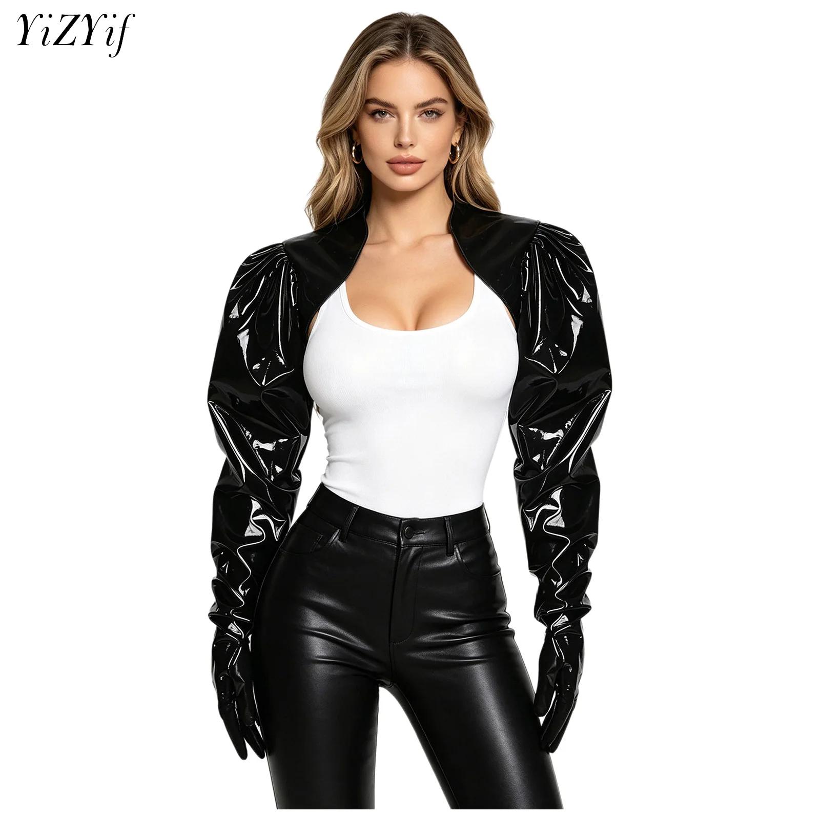 Womens Wet Look PU Leather Car - Women Fashion Jackets のレビューと価格
