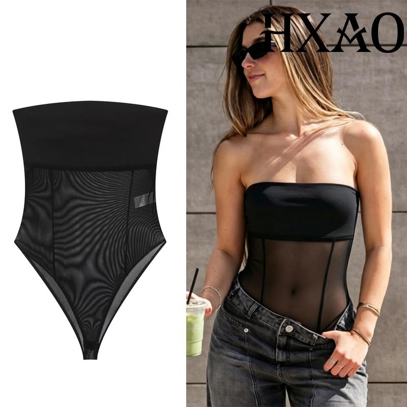 HXAO Tulle Corset Bodys Woman  - Corset Top Boned のレビューと価格