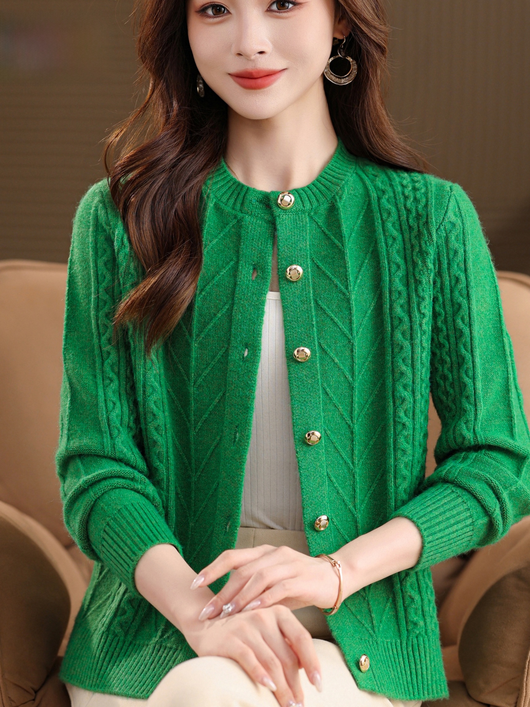 Thickened Knitted round Neck O - Women Fashion Over 60 のレビューと価格