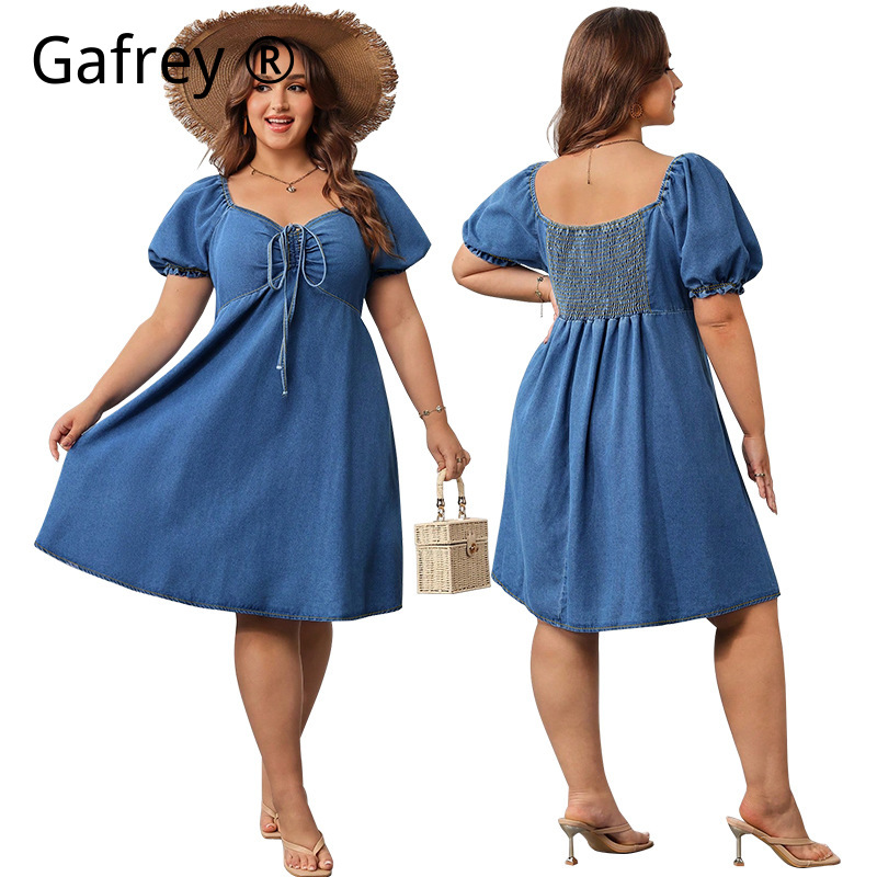 Women Summer Elastic Waist Den - Smocked Dress Women のレビューと価格