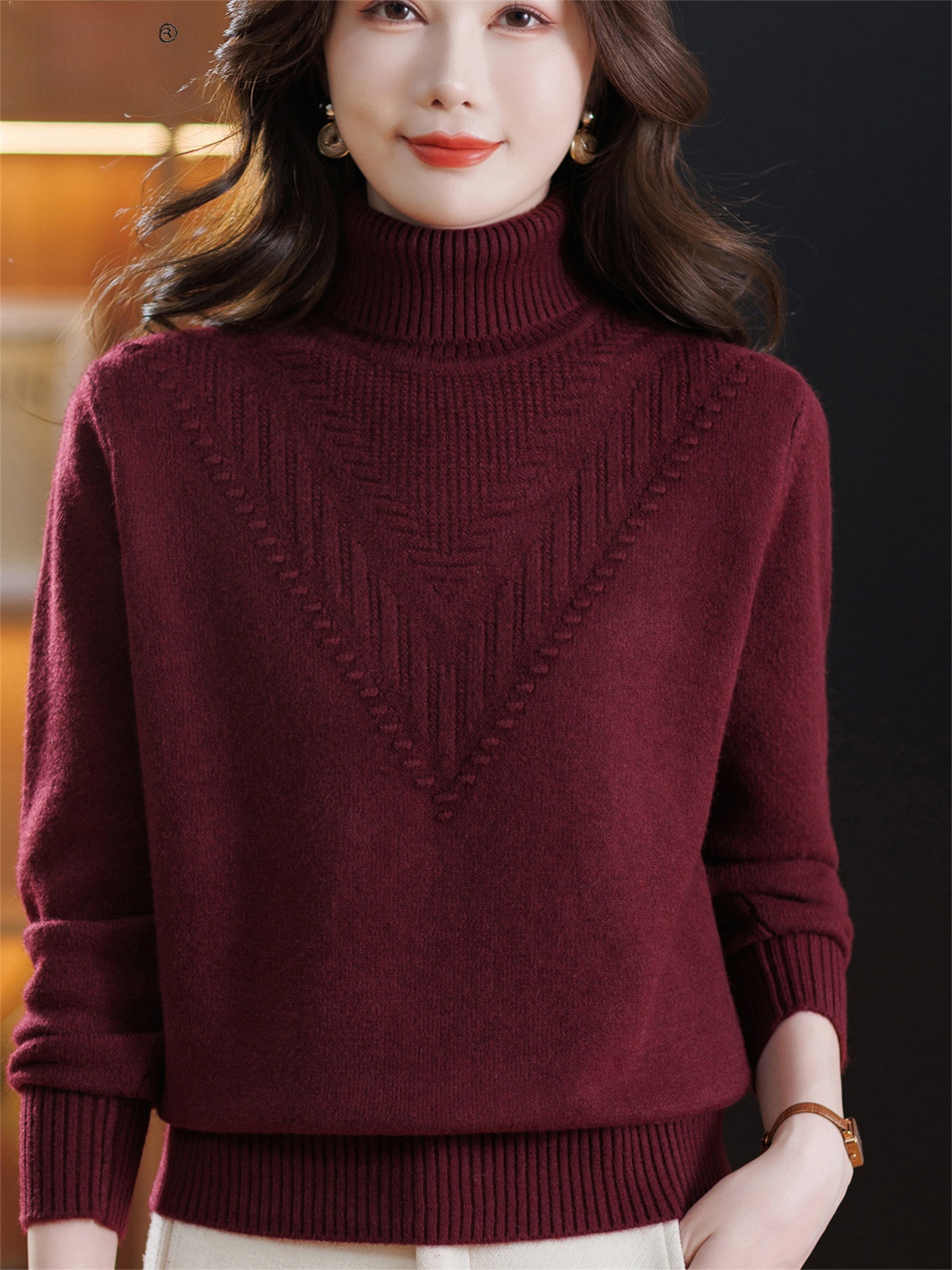 Fashionable High Neck Sweater  - Women Fashion Over 60 のレビューと価格