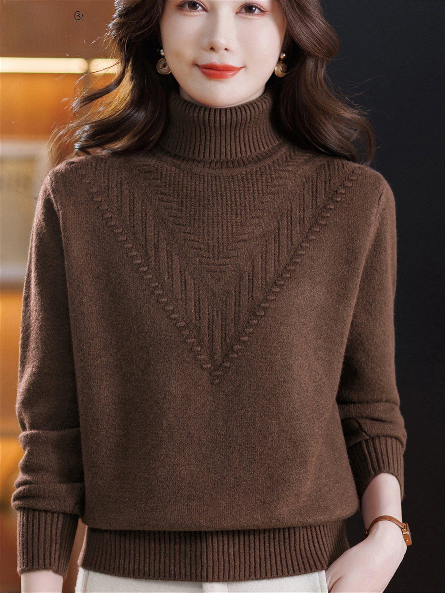 Fashionable High Neck Sweater  - Women Fashion Over 60 のレビューと価格