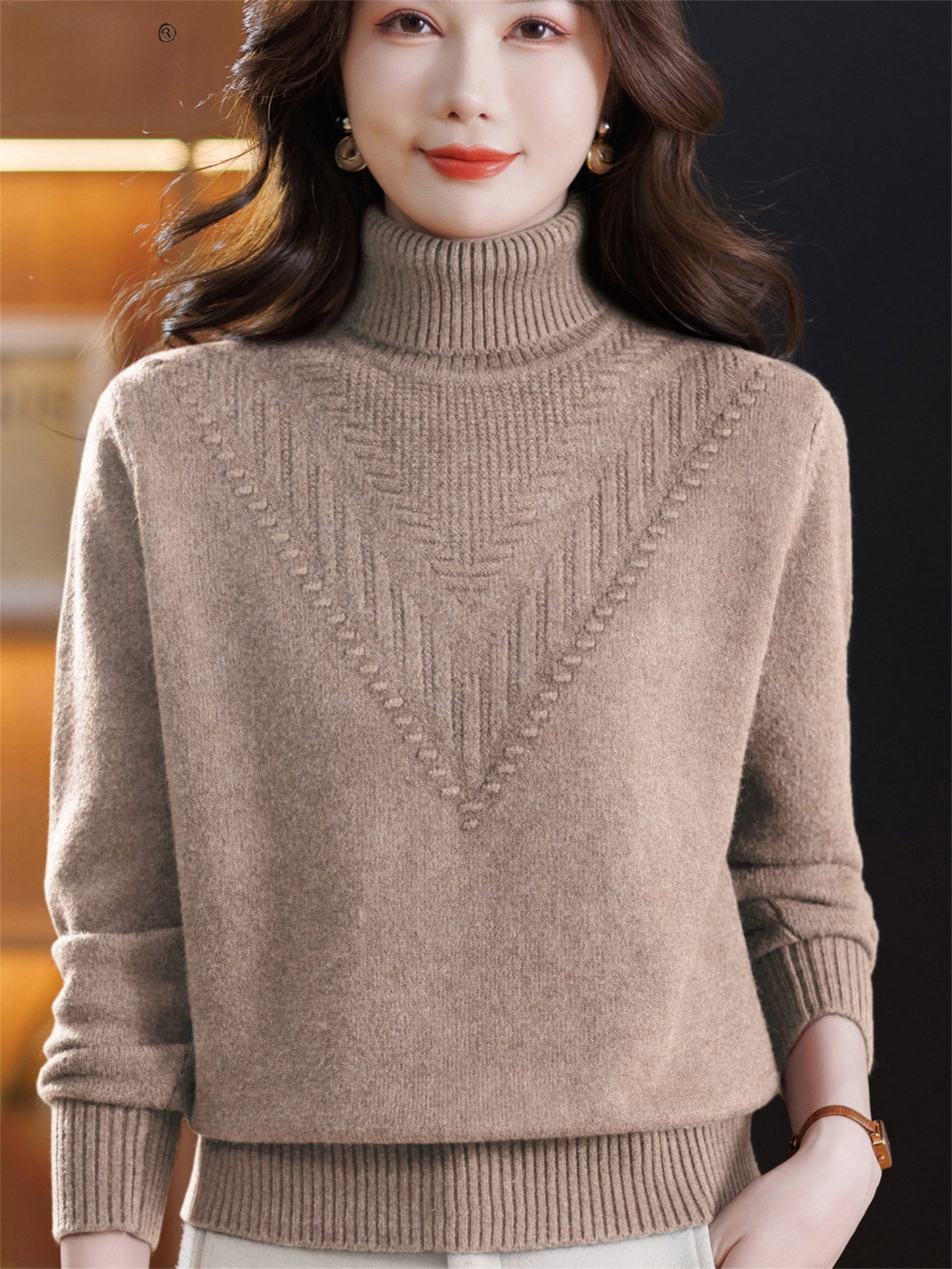 Fashionable High Neck Sweater  - Women Fashion Over 60 のレビューと価格