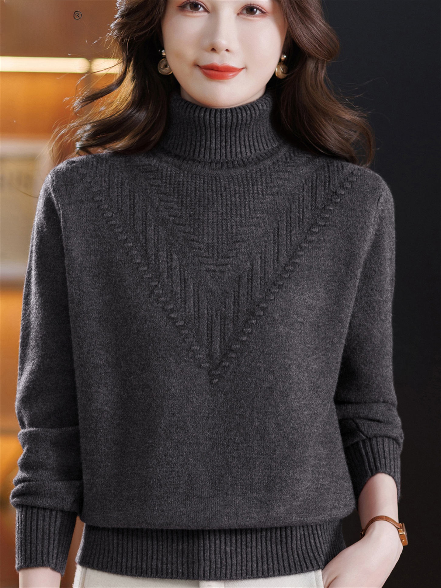 Fashionable High Neck Sweater  - Women Fashion Over 60 のレビューと価格