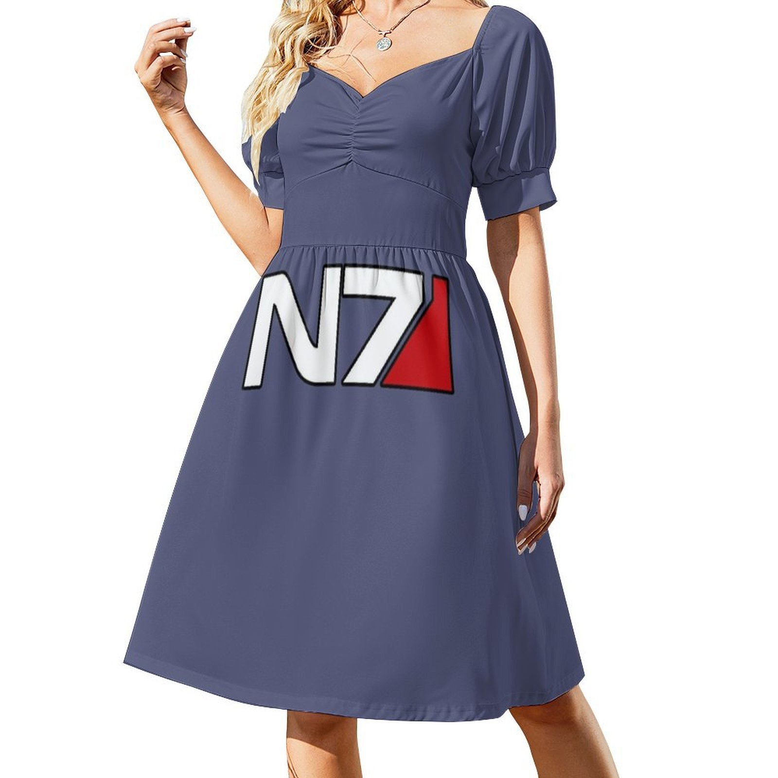 N7 Logo Floral Smock Dress For - Smocked Dress Women のレビューと価格
